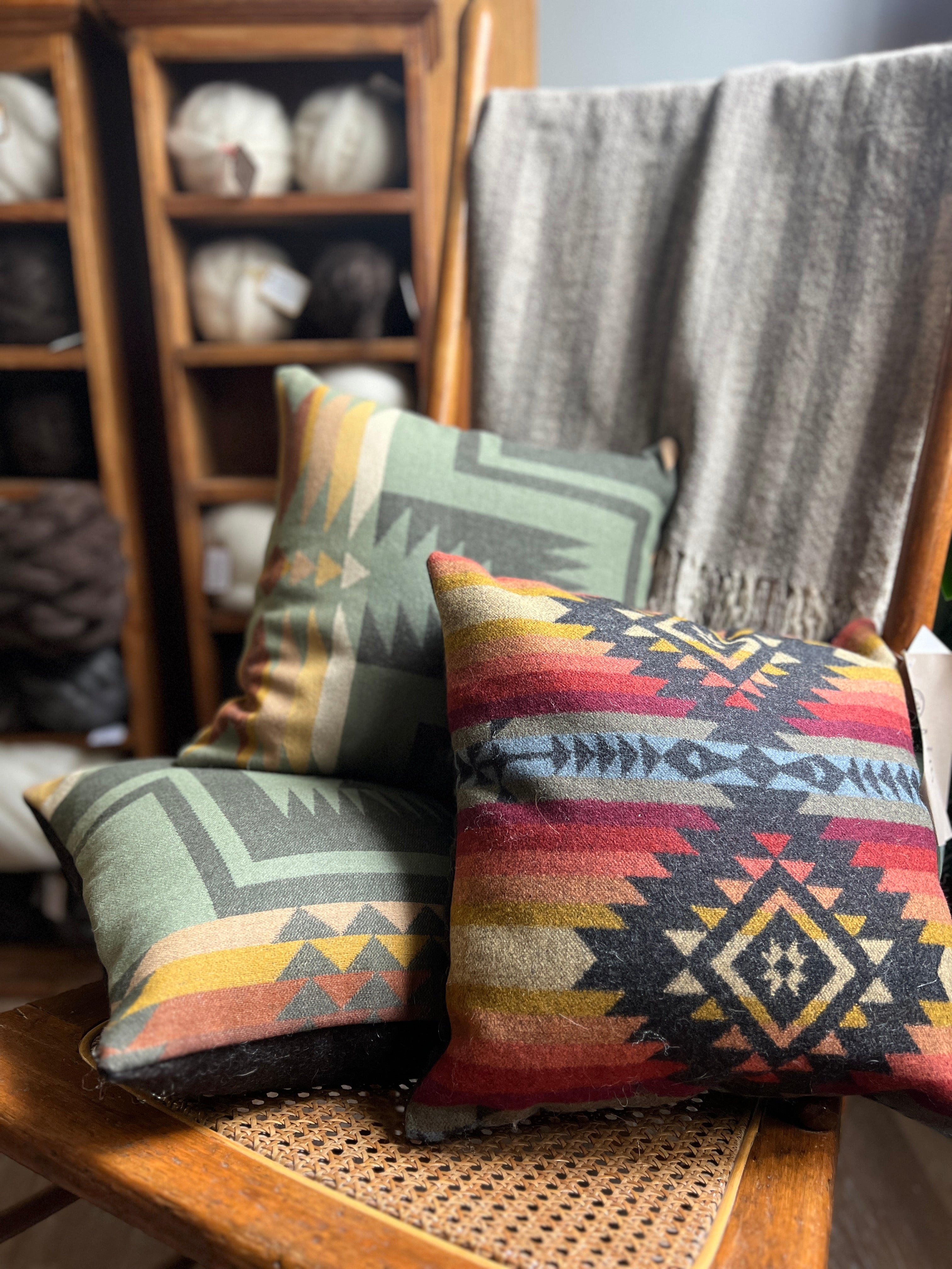 Limited Edition Wool Stuffed Pendleton Throw Pillows Skagit